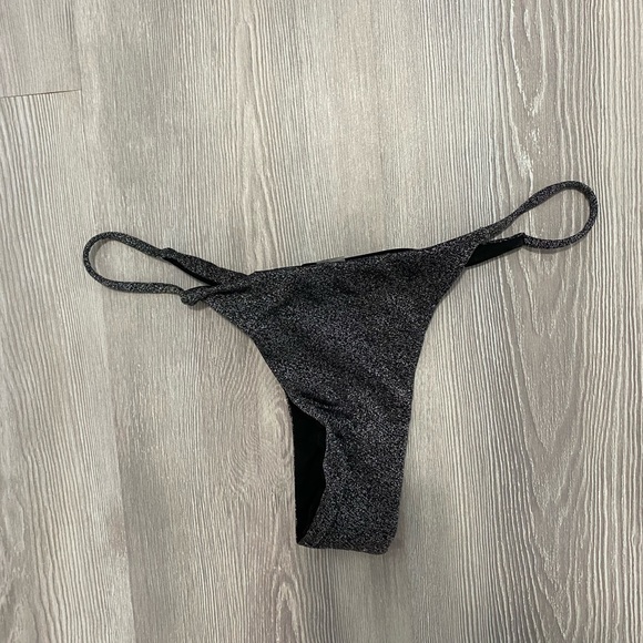 NWOT shein medium black sparkly bikini - Picture 8 of 9